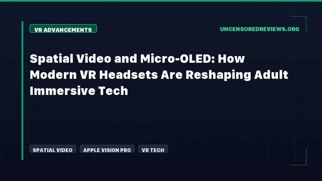 Spatial Video and Micro-OLED: How Modern VR Headsets Are Reshaping Adult Immersive Tech Spatial Video and Micro-OLED: How Modern VR Headsets Are Reshaping Adult Immersive Tech