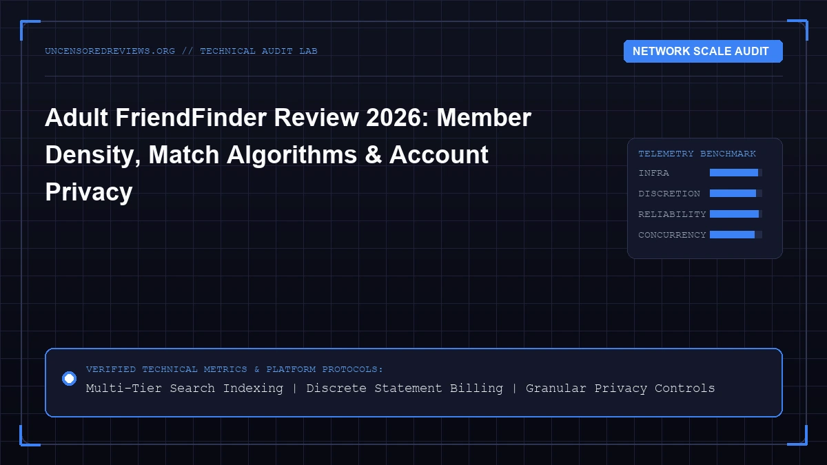 Editorial illustration for Adult FriendFinder Review: Community Search, Privacy and Recurring Billing