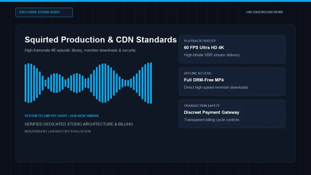 Squirted Review 2026: Dedicated Studio Streaming, High-Bitrate 4K & Membership Architecture